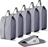 XHYASD Schuhtasche Reise,5 Stück Schuhbeutel Wasserdicht,Schuh-Reisetaschen zum Verpacken,Schuhbeutel Reise,Schuhtasche mit Reißverschluss für Die Aufbewahrung zu Hause und Reisegebrauch (Grau)