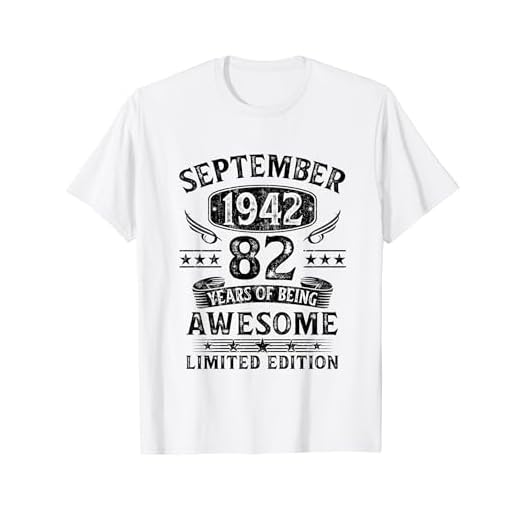 Regalo 82 Años Cumpleaños Hombre Mujer Septiembre 1942 Camiseta