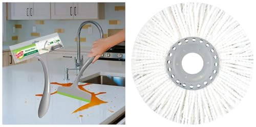 Image of Scotch-Brite 2-in-1 Bucket Spin Mop Refill (Microfiber, White)