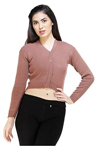Image of Women Winter Wear V-Neck Full Sleeves Regular Fit Woollen Blouse