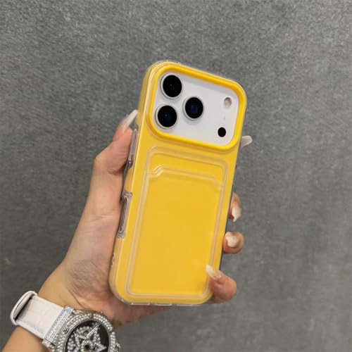 RNOZX iPhone 16 Pro Max�p �J�[�h�X���b�g�t���t�H�g�N���b�v �\�t�g�t�H���P�[�X �L�����f�B�J���[ �ϏՌ��J�o�[�iiPhone 16 Pro Max�p/�C�G���[�j