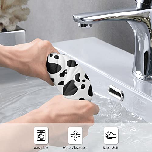 Cow Print Sunflower Soft Hand Towels Decorations Face Towel Absorbent Guest Towel Portable Kitchen Tea Towels Multipurpose For Bathroom, Hotel, Gym And Spa #TOP5