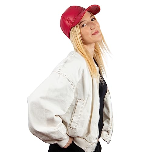 Image of Genuine Leather Unisex Baseball Cap