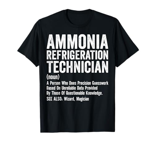Amoníaco Técnico Refrigeración Vintage Definición Mago Camiseta