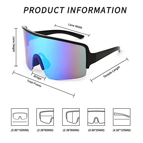 Wanwan Sports Cycling Sunglasses For Men Women Large Frame Fashion Outdoor Shield Glasses 80S 90S #TOP4