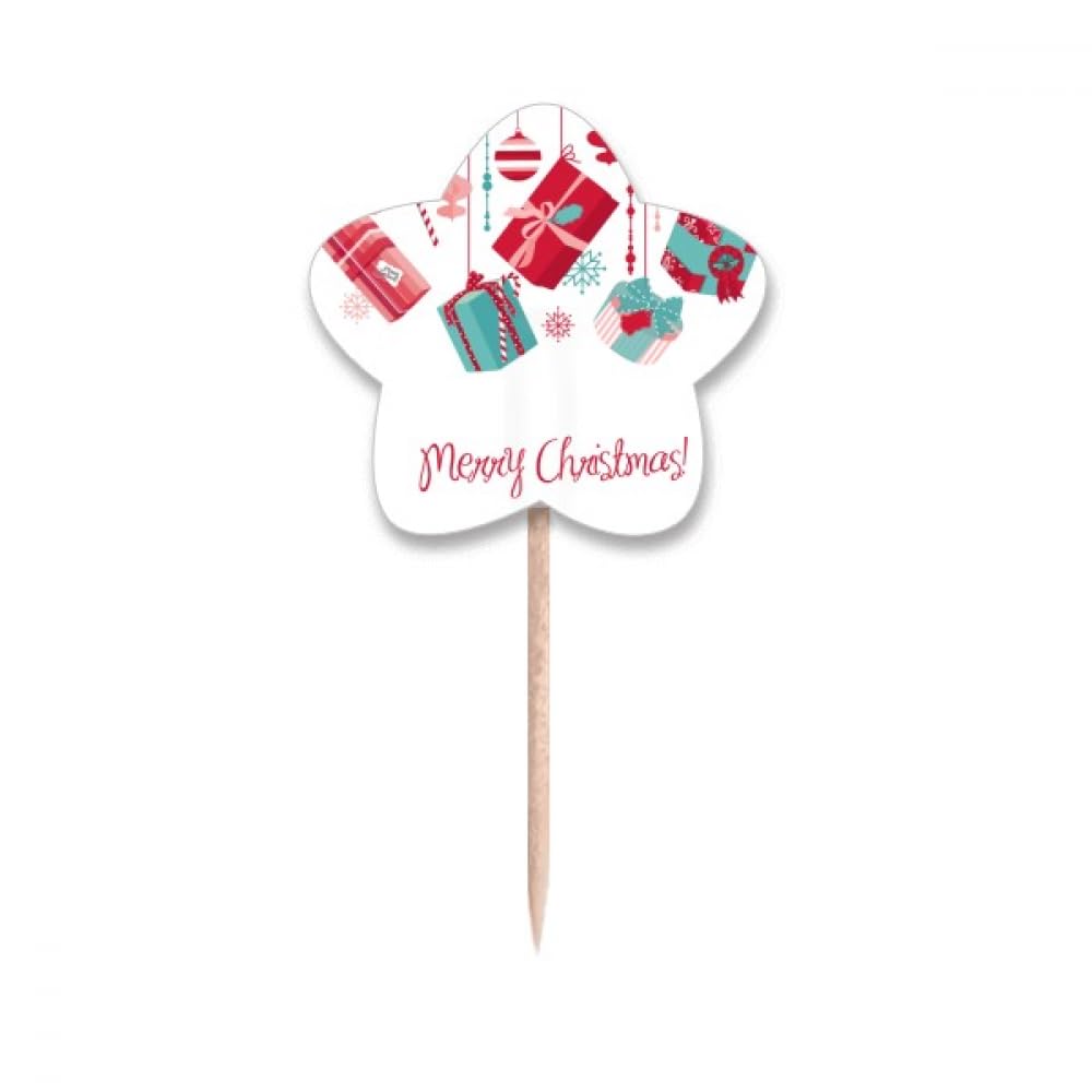 Drapeaux étoile pour cupcake et buffet chic lors d'un goûter d'hiver