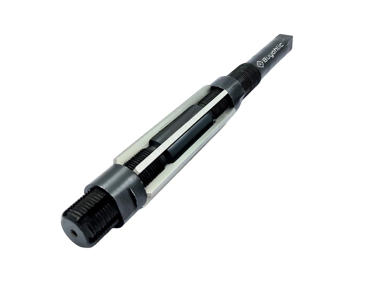 Buyohlic Expandable Hss M2 Hand Reamer, Precision Diy Tool For Finishing Work (H6 (19/32-21/32))