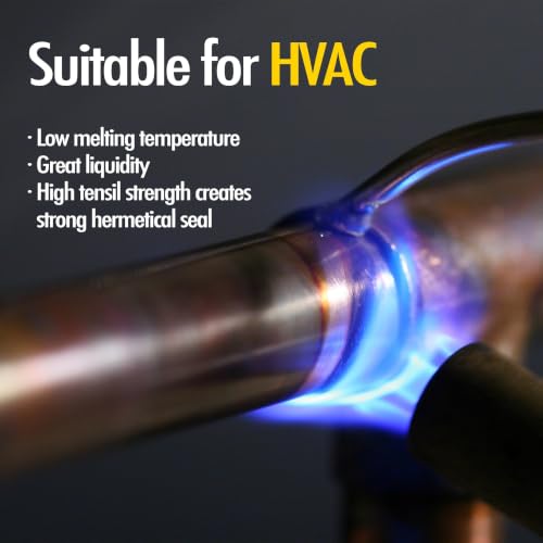 Image of 20 Sticks Brazing Rods Bcup-5 15% Silver Solder Phos Copper Brazing Alloys Flat Welding Rods Industry 0.050 inch x 1 /8 inch x 14 inch for Air Conditioning Refrigerator Cold Storage HVAC Units