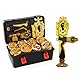 Baybledas Gyro Kreisel Burst Turbo Blade Set, 4D Spielzeug Geschenkset mit Goldkreisel und Abschussvorrichtung