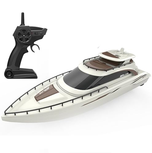 Ssccgym Remote Control Boat 4CH Electric Watercraft RC Sail Cruise Ship 15km/h for Lake Pool Boy Kids 8y+