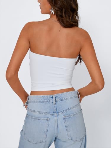 Trendy Queen Womens Tube Tops Going Out Summer Y2k Bandeau Trendy Crop Sleeveless Strapless Cute Teens 2025 Corset Floral4