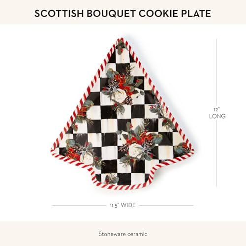 MACKENZIE-CHILDS-Cookie-Plate-Christmas-Candy-and-Cookie-Platter-Scottish-Bouquet MACKENZIE CHILDS Cookie Plate Christmas Candy and Cookie Platter Scottish Bouquet