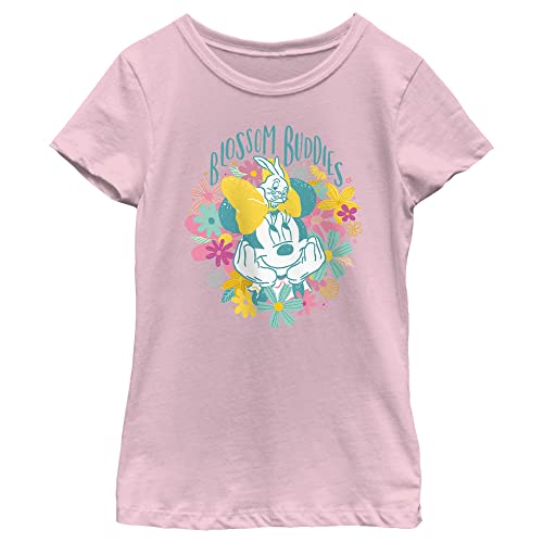 T-shirt Disney fille Minnie Mouse Blossom vêtement rose manches courtes XS
