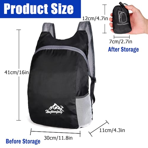 Ultraleichter Faltbarer Rucksack, Praktischer Faltrucksack, Ultraleichter Outdoor-Rucksack, Wasserdichter Reiserucksack, Faltbarer Rucksack für Reisen, Outdoor-Camping für Erwachsene und Kinder