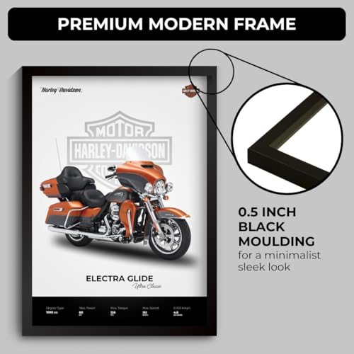 Image of Funk You Store Harley Davidson Glide Poster | Framed Poster of Harley Davidson Superbike A4 Sized (31 x 23 cm) for Wall, Gift for Boys, Bike Posters | Bike Frames Hanging, Room Decor, Gifting