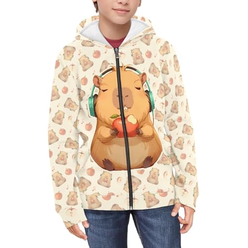 Image of Biyejit Kids Novelty 3D Graphic Printed Hooded Sweatshirt