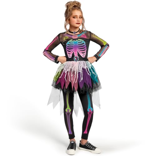 Disfraz de esqueleto para niñas Halloween