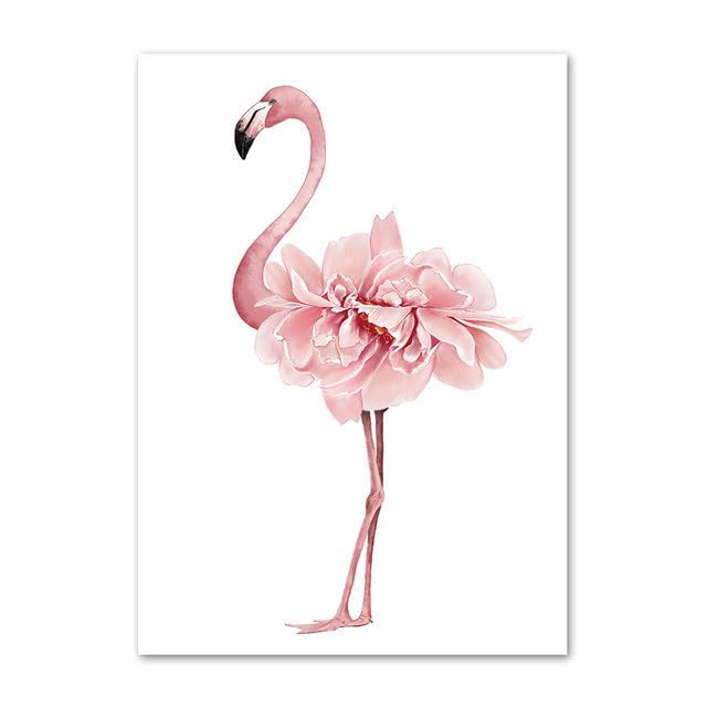 HJOSWVNS Poster Mural Flamant Rose Tableau Decoration Murale Affiche Murale Tableau Peinture sur Toile Tableau Decoration Murale Salon Tableaux, Posters et Arts...