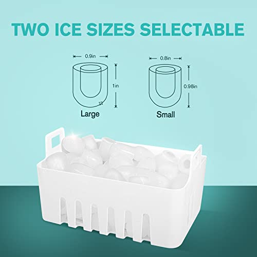 CROWNFUL Ice Maker Countertop Machine, 9 Ice Cubes Ready in 8-10 Minutes, 26lbs Bullet Ice Cubes in 24H, Electric Ice Maker with Scoop and Basket - Black