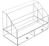 iDesign Plastic Tiered Divided Cosmetic Organizer with Drawers for Storage of Makeup, and Accessories on Vanity, Countertop, or Cabinet, 12.97