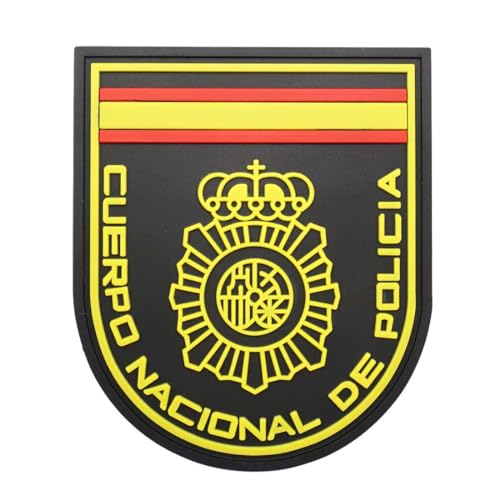 2 Piezas CUERPO NACIONAL DE POLICIA Insignia de parches PVC Rubber 3D militares con...