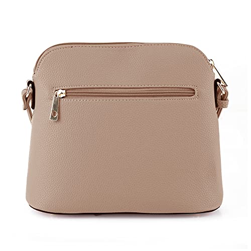Image of SG SUGU Lunar Lightweight Medium Dome Crossbody Bag Shoulder Bag with Tassel | Zipper Pocket | Adjustable Strap