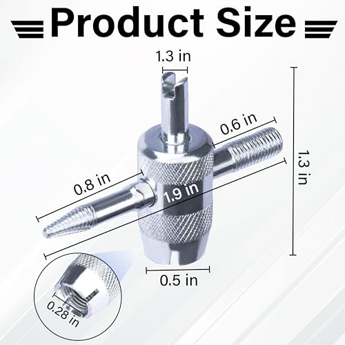 Image of ecocstm 2 PCS 4-Way Tire Valve Stem Removal Tool, 4-in-1 Valve Core Removal Tool, Multifunctional Tire Valve Tool, Valve Stem Core Puller for Car Motorcycle Bicycle Tire Repair Replace
