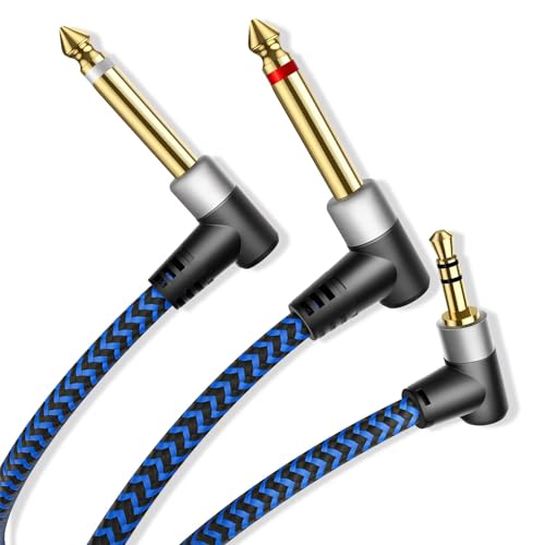 Cable estéreo 3.5mm a dual 6.35mm de 15 pies miniatura 1