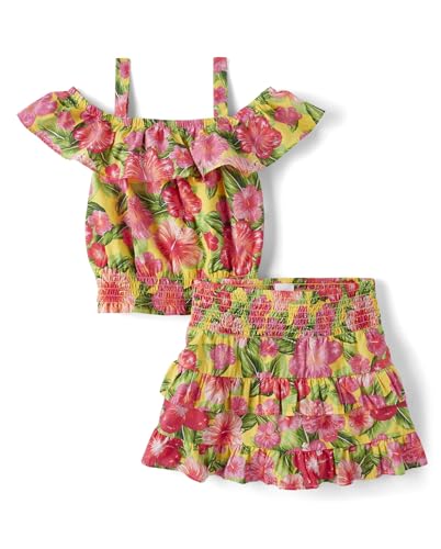 Image of Gymboree Girls' And Toddler Sleeveless Tank Top and Ruffle Skirt 2-piece Set