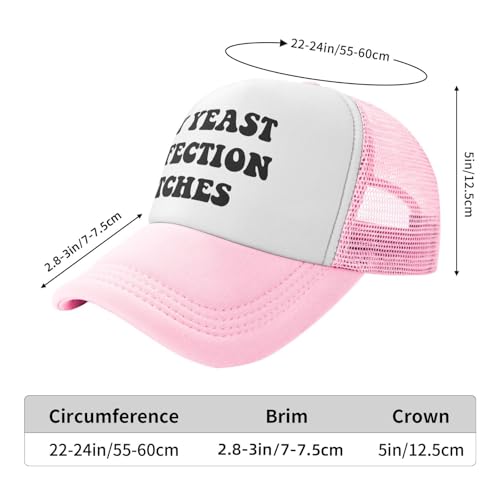 Image of My Yeast Infection Itches Trucker Hat Funny Baseball Caps Adjustable Fishing Hats for Men Women Black