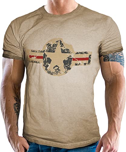 T-shirt armée américaine USAF avec logo effet vieilli authentique - 2