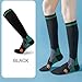 nemokamai 3 Pairs Socks for Woman & Man Knee high Plus Size Wide Calves for Flying Running, Blue Orange Black