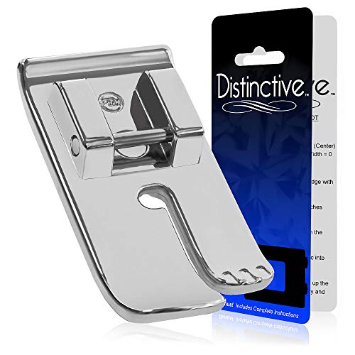 Distinctive Straight Stitch Sewing Machine Presser Foot - Fits All Low Shank Snap-On Singer*, Brother, Babylock, Viking (Husky Series), Janome, Kenmore, Juki, Bernina (Bernette Series), Elna and More!