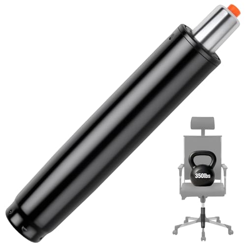 Krismose 11.5-17 Office Chair Gas Lift Cylinder Standard Pneumatic Piston Replacement 2 Base Hole & 1.1 Top Stem Fits Chairs with 9.6 Outer Cylinder Length Easy Install Black Gas Lift