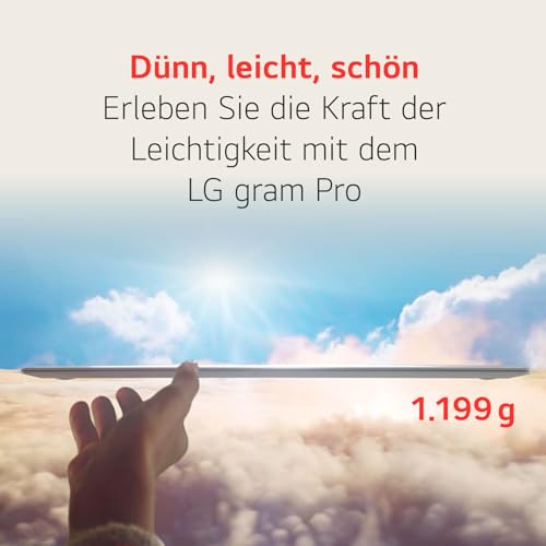 2024 LG gram Pro 16 Zoll Notebook - 1199g Intel Core Ultra7 Laptop (32GB RAM, 2TB Dual SSD, 24,5h Akkulaufzeit, IPS Panel Anti-Glare Display, Win 11 Home) - Schwarz – Bild 8