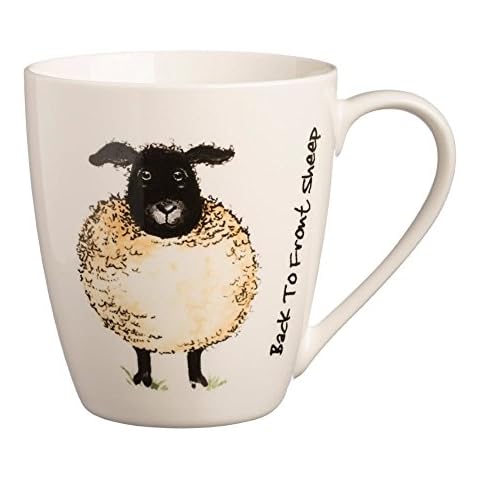 Price & Kensington Back to Front Sheep Fine China Mug, White, 350ml, 0059.131 Cover