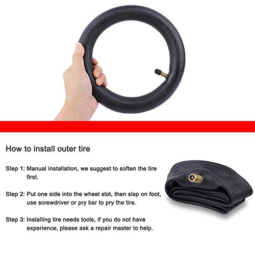 Gldytimes Scooter Tire 8.5 Replacement For Xiaomi M365 Pro Gotrax Electric Scooter 8.5 Inch Thicken Inner Tubes - Inflated Spare Tire Replace Tires - Thicken #TOP6