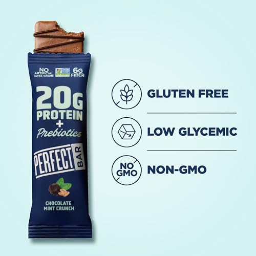 Perfect Bar Protein + Prebiotics Chocolate Mint Protein Bar, 20g Protein, Grass-Fed Whey, 6g Fiber With 3g Prebiotics, Gluten-Free, Non-GMO, 2.4 Ounce Bar, 7 Count - image 4