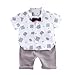 Produktbild 0-3 Jahre Jungen 2PCS Outfits, sunnymi ® Kleinkind Baby Cartoon Brief Fliege T Shirt Tops Shorts Set