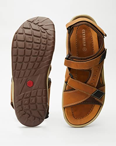 Image of Centrino Men's Sandal |Fisherman EVA Sandals with Cushioned Insocks, Hook & Loop Strap | Trendy and Sporty Design, Premium Upper, Closed Sandal - For Spring Summer Travelling, Walking (2332)