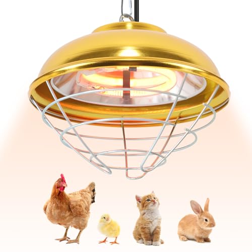 Roodike Hanging Chicken Coop Heater, 300W 2 Heating Levels Premium Waterproof Heaters for Chicks Brooder Pen, Duck, Pet House, Poultry, Greenhouse Plant