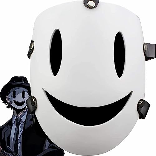 Yearsahrk Anime Mask, High Tear Invasion Mask, White Smile/No Mou...