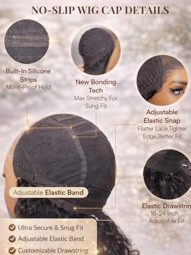 Image of Beauty Forever Reddish Brown Lace Front Wig Human Hair 7x5 Body Wave Bye Bye Slip Glueless Wigs with Elastic Drawstring,Pre Plucked,Bleached Knots,Natural Hairline,150% Density 14inch