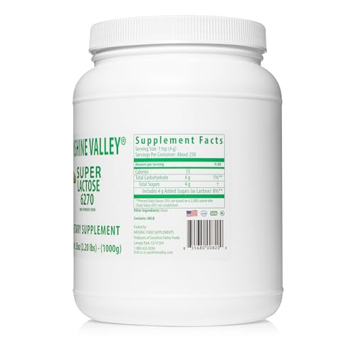 Image of Sunshine Valley Lactose Powder (Milk Sugar), Fine White Powder, 35 oz | Fine White Powder for Baking, Cooking & Brewing, Versatile Ingredient for Food Mixtures & Recipes