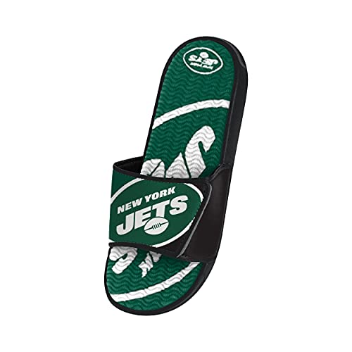 Image of FOCO mens NFL Team Logo Athletic Sport Shower Flip Flop Sandals Gel Slides