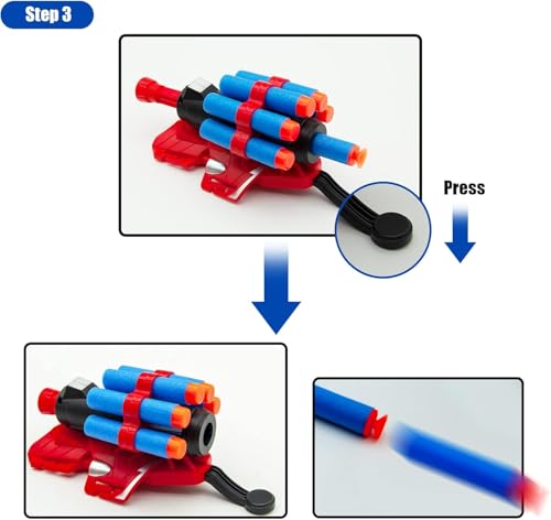 Image of Set of 2 Spider Web Shooters Toy Set, Superhero Glove Launcher, Safe Outdoor Action Toys for Kids, Halloween Christmas Birthday Party Gifts for Boys and Girls (AA, 2)