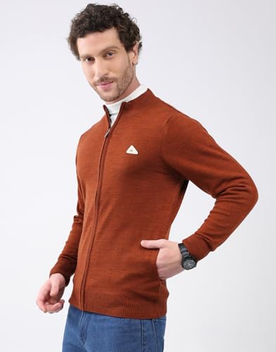 Image of Monte Carlo Men Regular Fit Full Sleeve Solid T Neck Winter Pullover (Pack of 1)