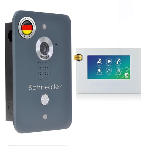 MATHFEL Video Türsprechanlage - Türklingel mit Kamera und 7\'\' LCD Monitor, Videosprechanlage für Einfamilienhaus - Türsprechanlage mit Türöffner, Videotürklingel Kabelgebunden MATHFEL Video Türsprechanlage - Türklingel mit Kamera und 7\'\' LCD Monitor, Videosprechanlage für Einfamilienhaus - Türsprechanlage mit Türöffner, Videotürklingel Kabelgebunden