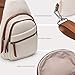 Alldaily Large Sling Bag for Women Crossbody Purse Leather Fashionable Trendy Chest Bag for Travel, Fanny Pack (White)