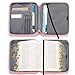 GUEER Bible Cover for Women, Bible Holder, Bible Cover Carrier Carrying Organizer Bag, Zipper and Pockets for Standard Size Bible, Gift for Women boy (Pink-Rose)